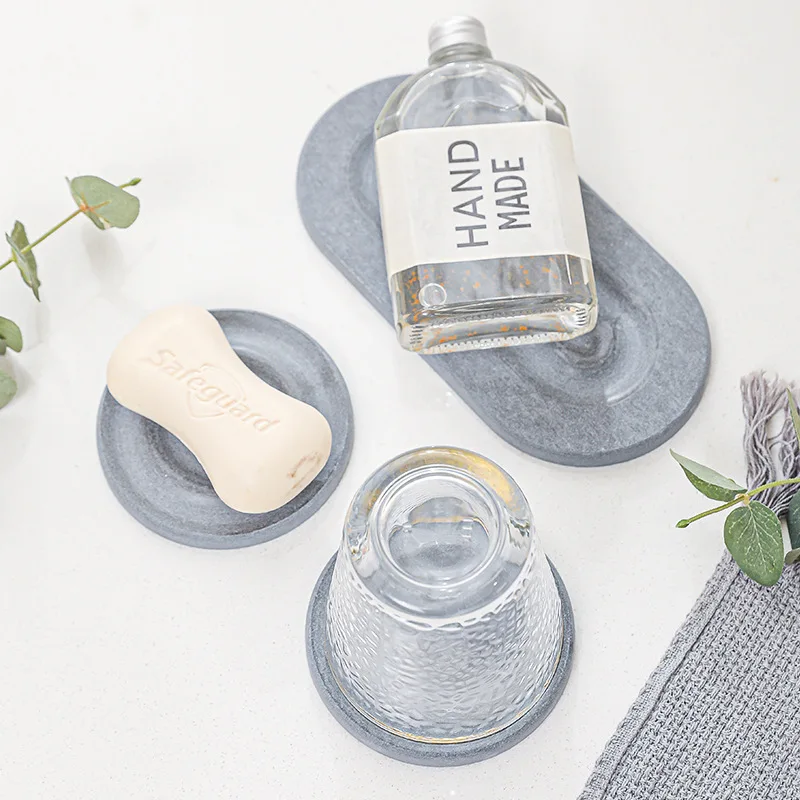 

3 шт., быстросохнущий кухонный каменный коврик из диатомовой коврика, водопоглощающий каменный поднос, сушильные подставки из диатомита для ванной комнаты, кухонные аксессуары