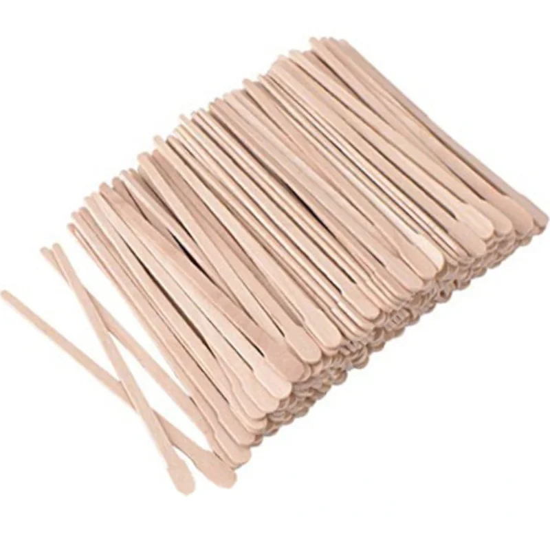 

Sdotter 100pcs Waxing Sticks Smooth Tongue Depressor Face Eyebrows Disposable Hair Removal Applicator Spatulas Body Small Wooden