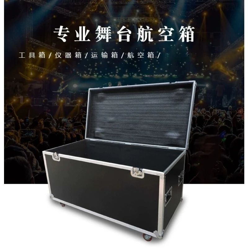 Custom Sizes Cable Wire Storage Trunk Shockproof Tool Box Flightcase Flycase Stage Lighting Equipment Flight Case with Wheels