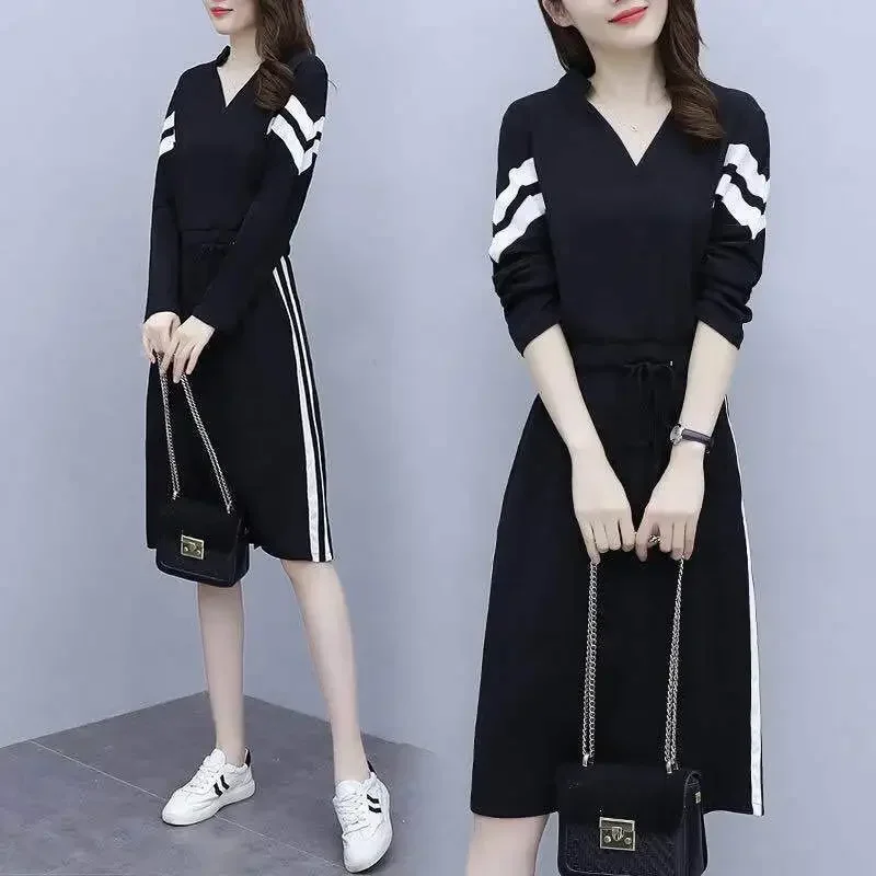 Woman Dress Summer Autumn New Loose Overknee Dress Large Size Women's Clothing Vestido De Mujer