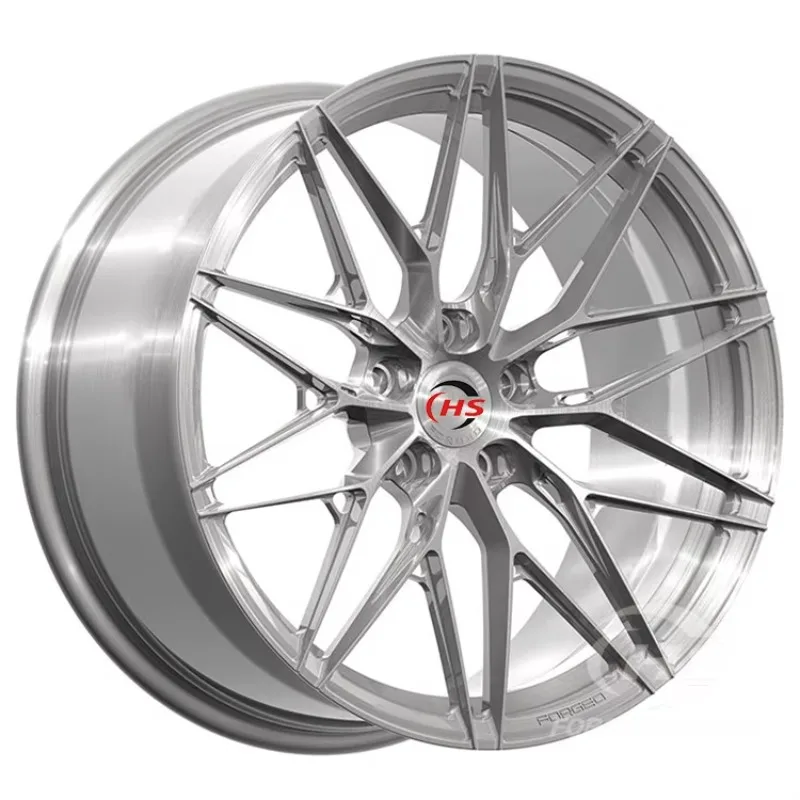 Custom 1-Piece Multi-spokes Brushed Forged Passenger Car Wheels Rims 5x120 5x114.3 5x112 Rim 18 19 20 21Inch for Corvette C8