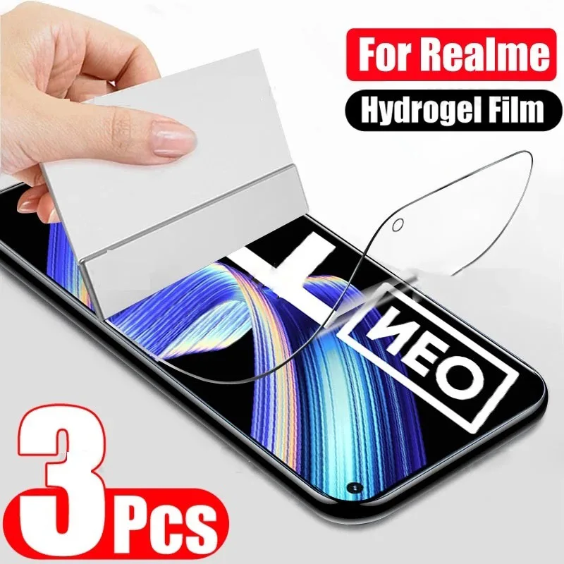 

Защитная пленка для Realme GT3/GT2 Pro/GT Neo 5/2/2T/3/3T, Гидрогелевая пленка для экрана, не стекло, 3 шт.