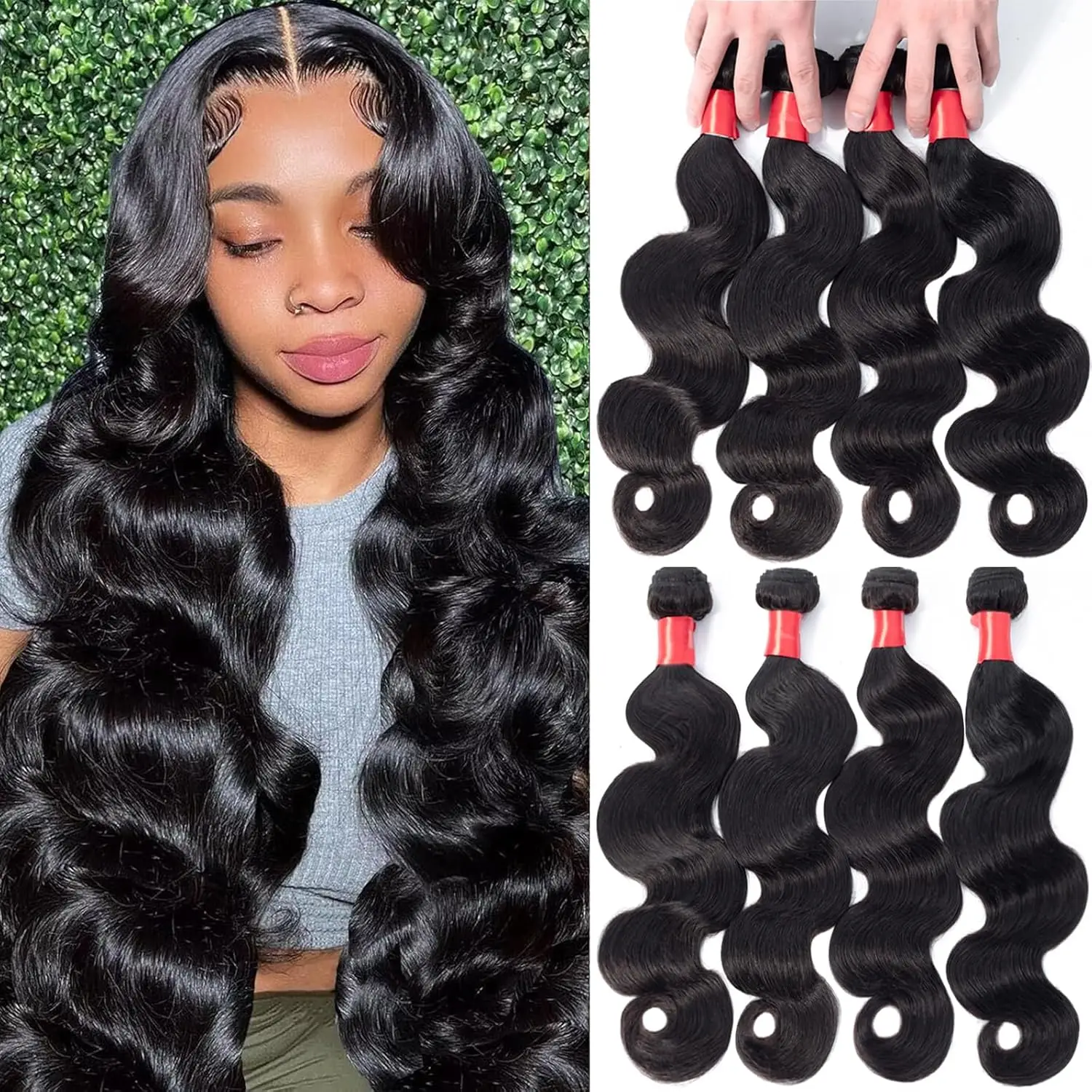 10A Human Hair Bundles 14 16 18 20 Inch Body Wave Bundles Human Hair Brazilian Bundles Human Hair