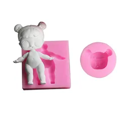 3D Little Doll Sculpture Silicone Mold DIY Full Human Body Fondant Chocolate Jelly Cake Decor Baking Tools Clay Resin Craft Mold