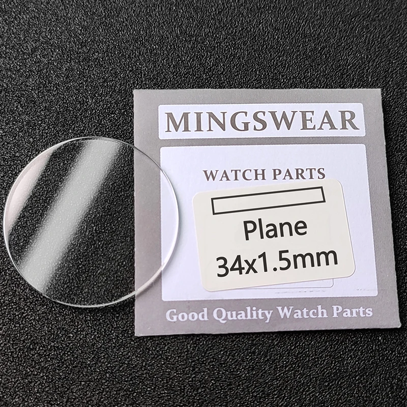 Plochý 1.5mm hustý minerální broušené sklo hoblík průměr 30~39.5mm transparentní hladký kolo hodinky součástky , 1 kousky