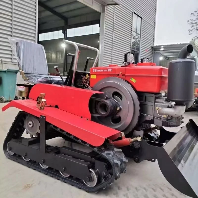 Slope Rubber track Crawler tractor 50 hp 80hp Diesel engine gearbox high chassis Crawler tractor with a Cab