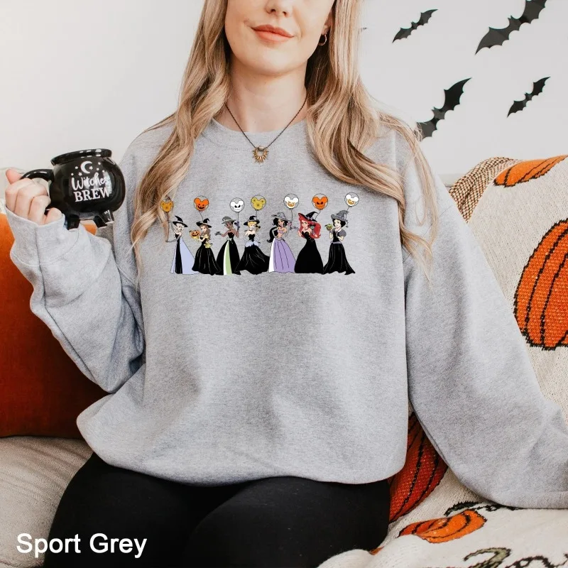 2025 الخريف/الشتاء ديزني الأميرة هالوين سنو وايت ارييل أورورا سندريلا المرأة الرياضية موضة عادية مطبوعة هوديي