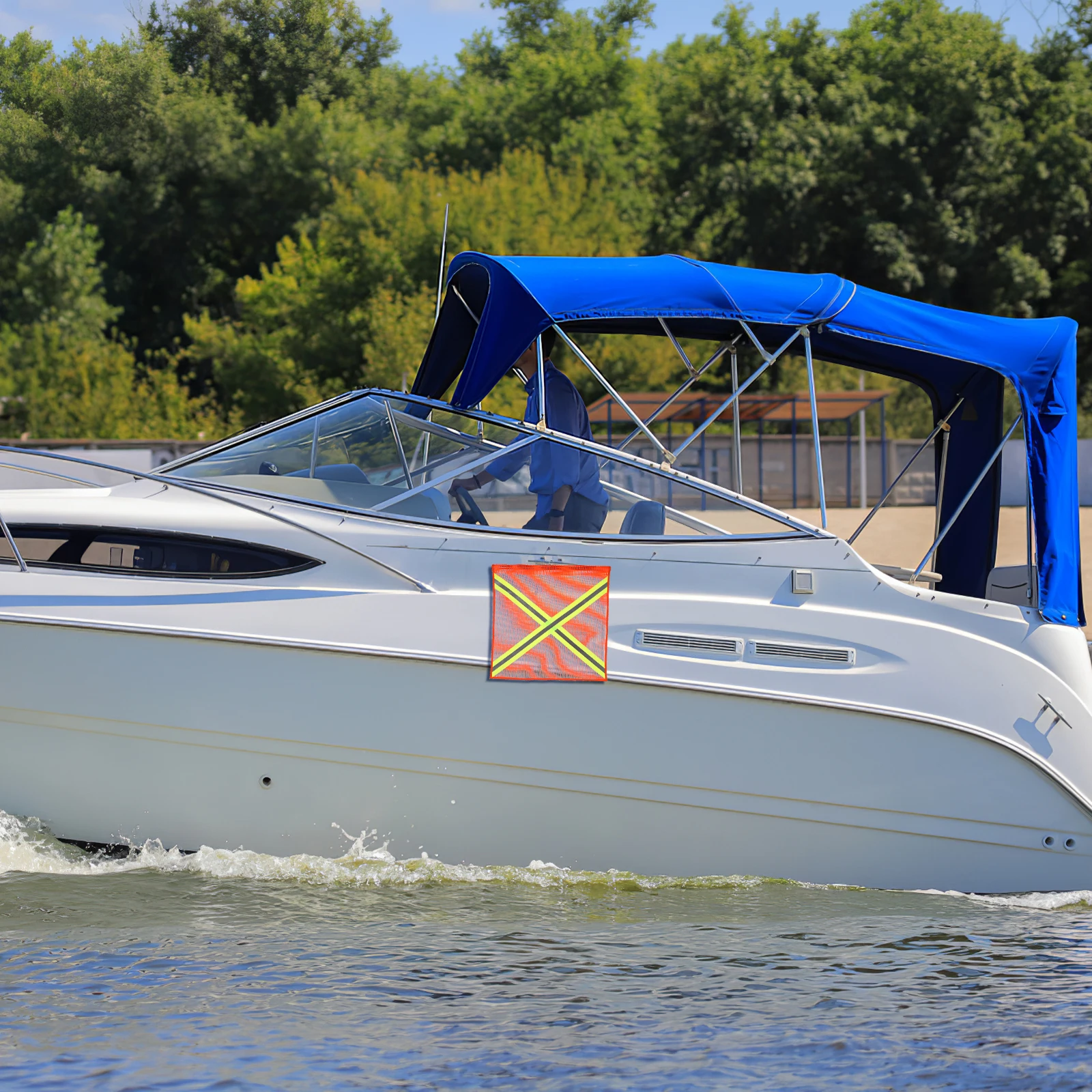 

4 pcs Reflective Warning Traffic Control Outdoor Emergency Flags Durable Visibility Enhancement Road Safety Red