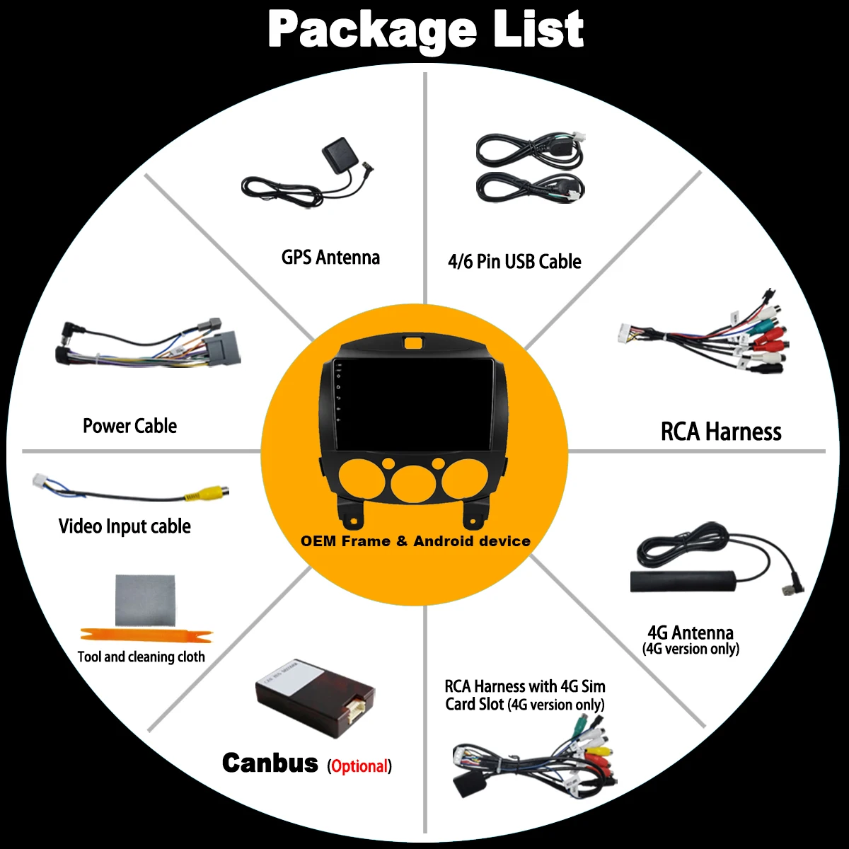 Android 14 untuk MAZDA 2 Mazda2 2007 - 2014 Radio Mobil Pemutar Multimedia Carplay Nirkabel 5G Wifi IPS LED 2 DIN GPS