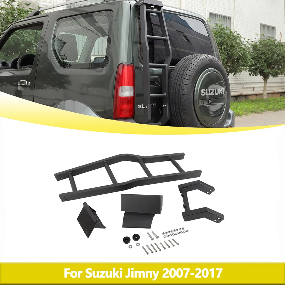 Car Rear Door Ladder for Suzuki Jimny 2007-2017 Aluminium Alloy Tailgate Climbing Ladder Fit for Jimny Exterior Accessories