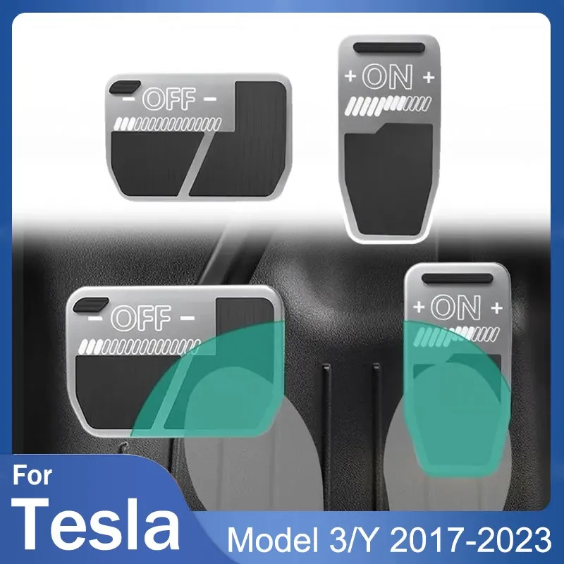 

Накладки на педали Tesla Model Y 2021-2023, модель 3 2017-2023, аксессуары из алюминиевого сплава, накладки на педали ускорителя тормоза