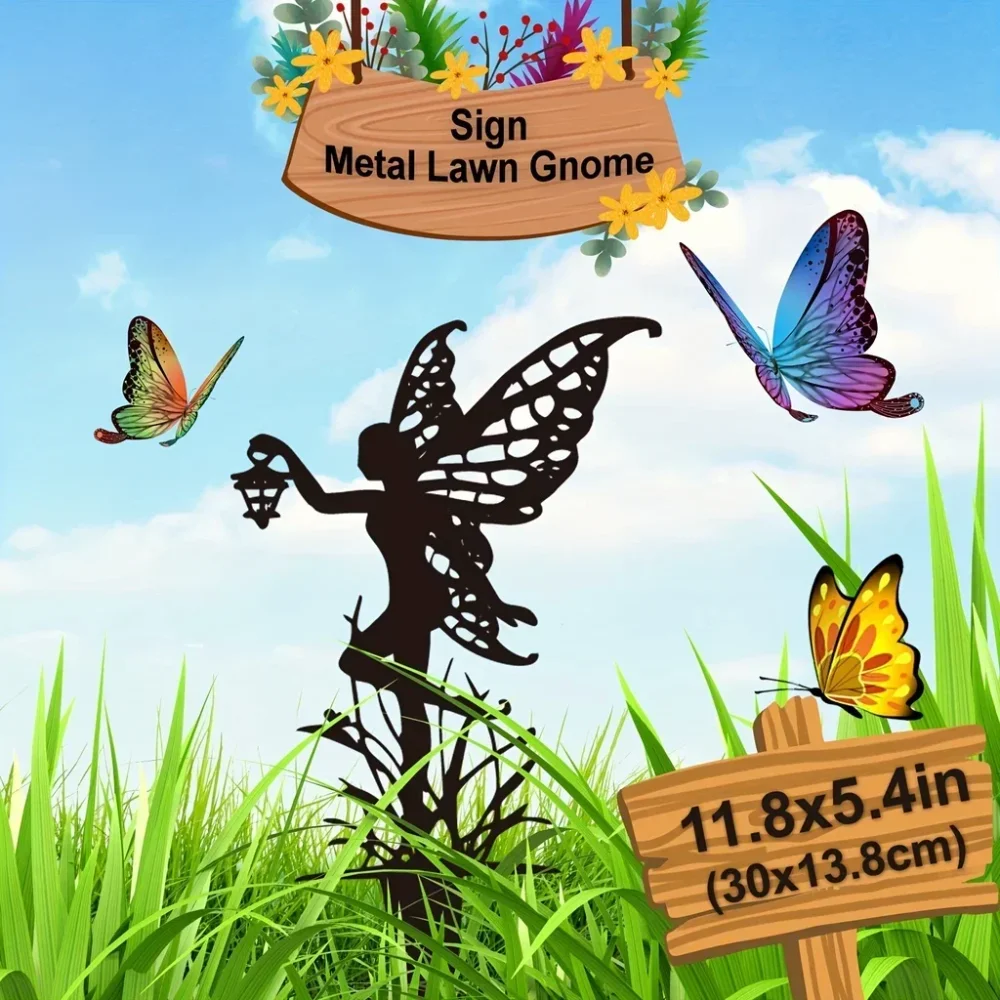 Garden Fairy Alette: A Stunning Metal Masterpiece for Your Outdoor World-Transform Your Patio and Lawn with This Exclusive Decor