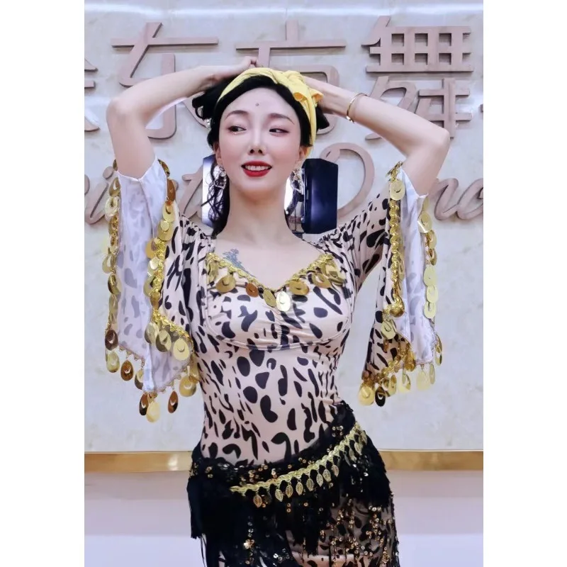 Customized Belly Dance Costume Children's Robe Vine Staff Folk Baladi Saidi Adult Performance Dress Flash Film