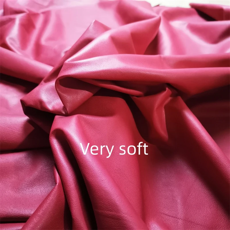 0.2/0.3mm Red Super Thin Sheepskin. First Layer Leather.Real Leather Fabric.Handmade DIY Clothes.Leather Skirt.Whole Sheepskin