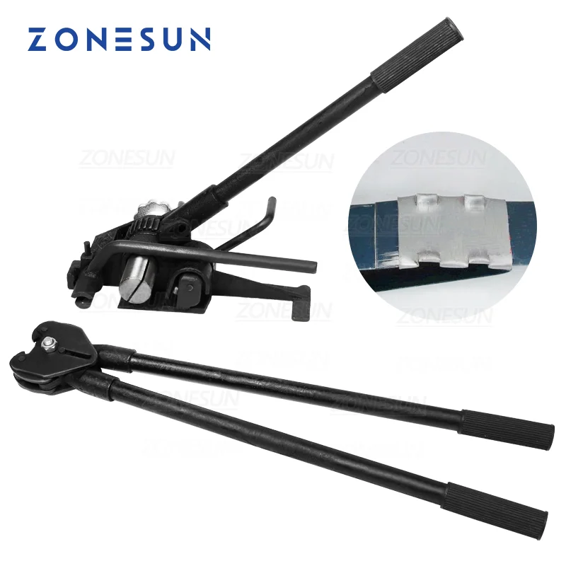 ZONESUN HM-98 Strapping Packing Machine Heavy Duty Manual Steel Strip Strapping Tools Steel Sealers For 32mm Steel strip