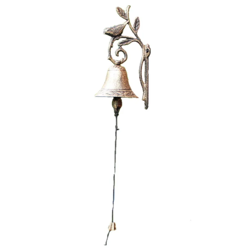 

Vintage Creative, Bronze, Cast Iron Craft, Wrought Iron Doorbell, Wall Decoration, Crattles, Branches, Birds, Crank Bells