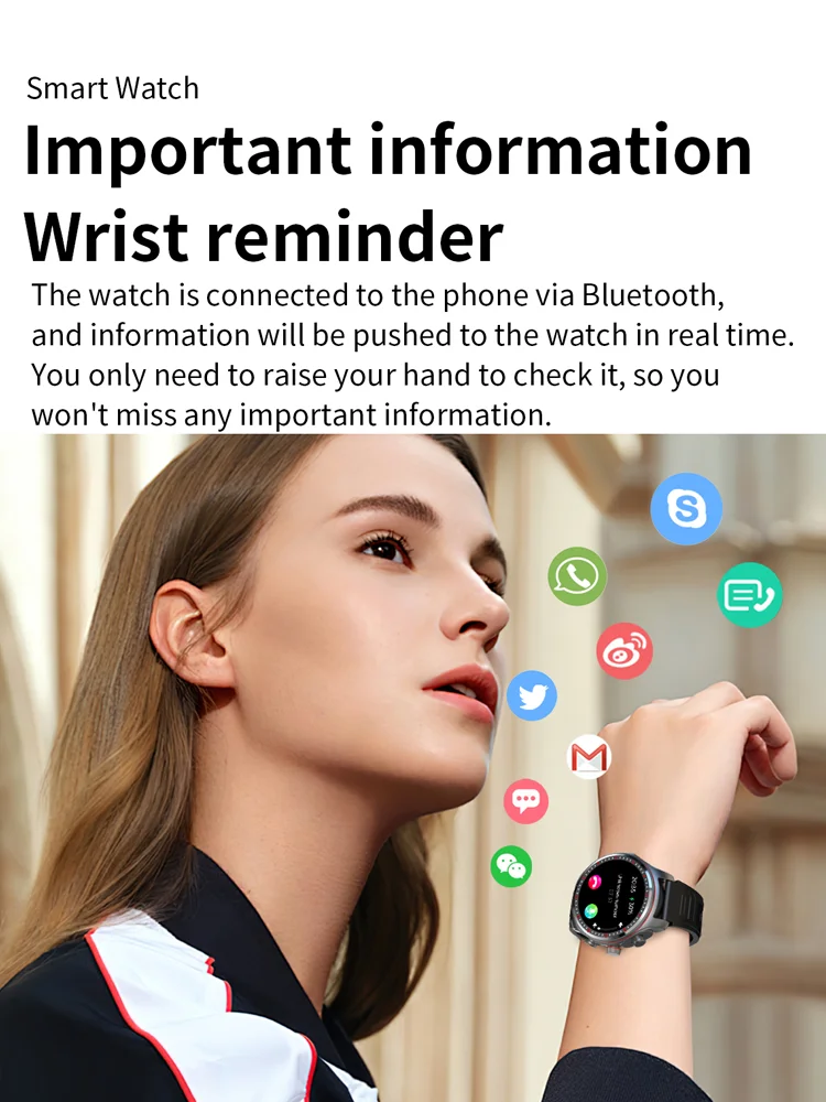 Jam tangan pintar pemilik waktu headset Bluetooth 2 In 1 baru jam tangan panggilan pemutar musik nirkabel TWS jam tangan latihan pemantau denyut jantung