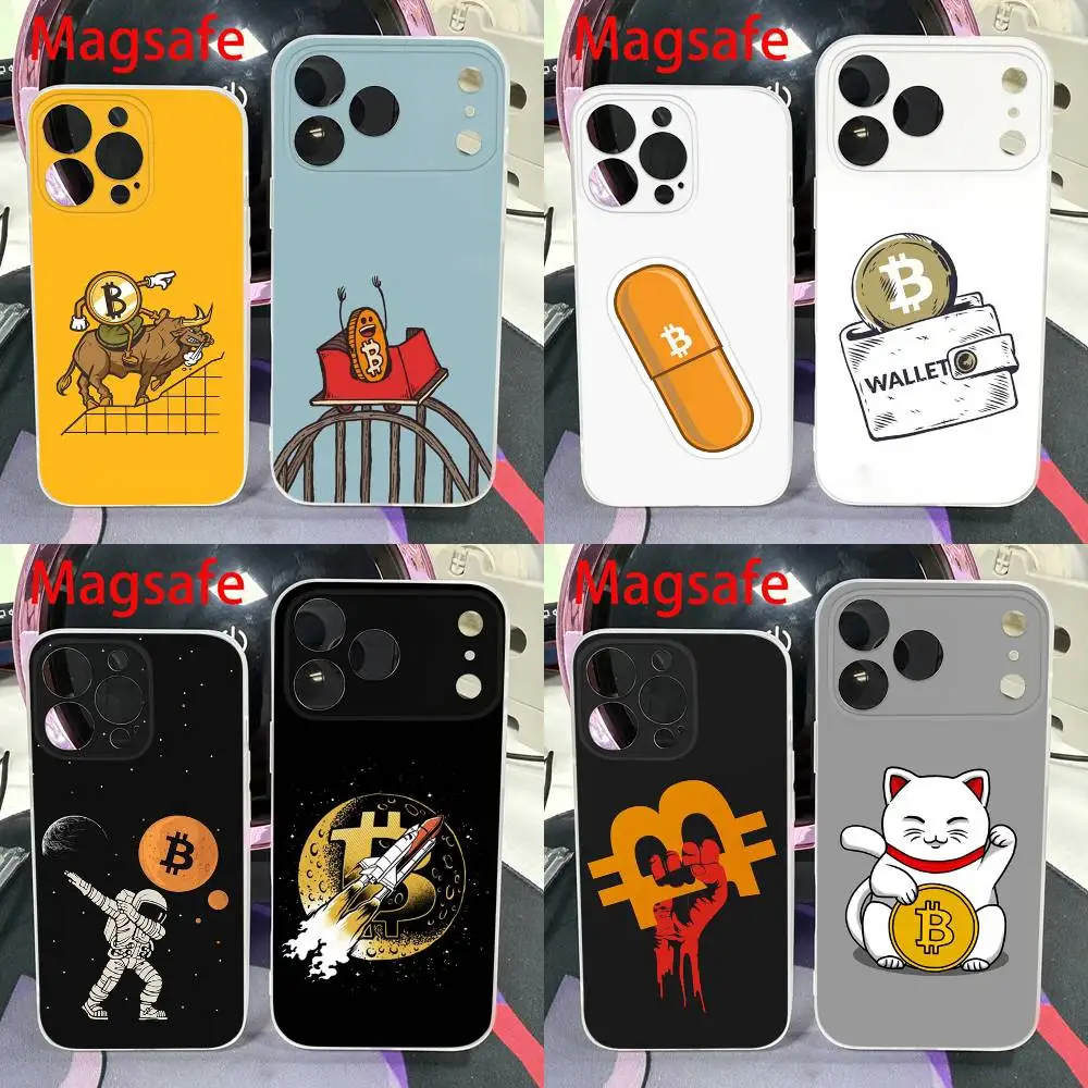 

Bitcoin Pattern Art Phone Case For iPhone 14,16,15,11,13,17,12,Air,Mini,Plus,E,Pro,Max Magnetic Magsafe Frosted Cover