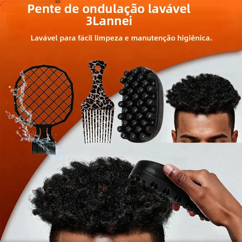 Profissional afro escova de cabelo curling pente torção ferramenta estilo preto cuidados com o cabelo dreadlocks barbeiro suprimentos kit cabeleireiro