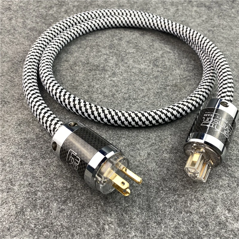 Mark Levinson Power Cable Carbon Fiber Rhodium Plated US & EU AC Plug