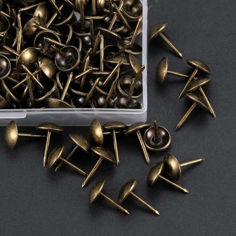 Muebles estilo retro 200 piezas para muebles cabeza redonda uñas metal para elaboración casa