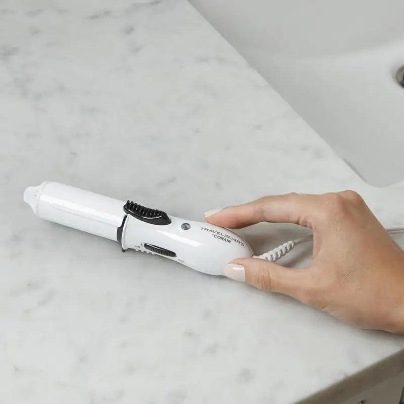 Conair Mini Travel Smart Ceramic Плойка длиной 1 дюйм, белая - компактный и удобный инструмент для укладки волос с технологией быстрого нагрева