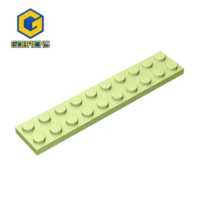 Gobricks-Plaque MOC 2x10 en Briques Compatibles avec les décennie s de Construction Modèle 3832, Pièces à Assembler, Puzzle, Jouets d'Anniversaire pour Enfant, 1 Pièce