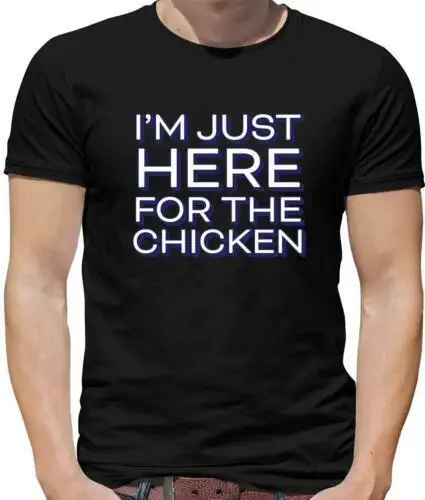 Here For The Chicken Mens T-Shirt - Food - chicken Bucket - Dinner - Party