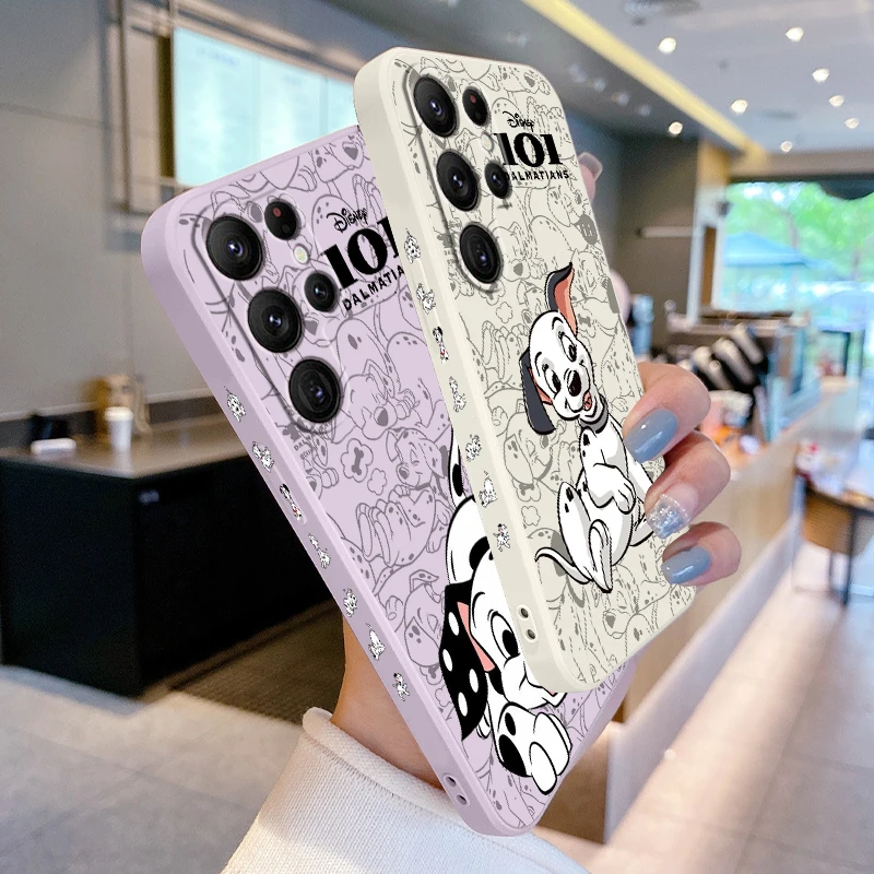 Pongo 101 Dalmatians Cartoon Liquid Left Rope For Samsung Galaxy S24 S23 S22 S21 S20 FE S10 Ultra Plus Lite 5G Cover Cover