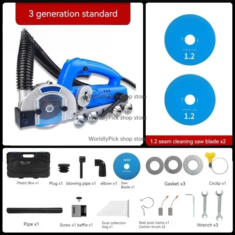 Elektryczny czyścik do fug Piękny środek do czyszczenia fug Narzędzie budowlane Maszyna do czyszczenia fug w płytkach ceramicznych i podłogowych