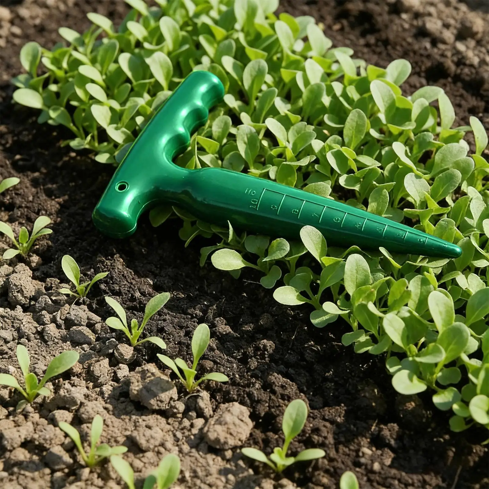 Ergonomic Dibbler Gardening Tool Multi-Purpose Plant Hole Digger For Cucumbers Tomatoes, Transplanting Potting Garden Yard