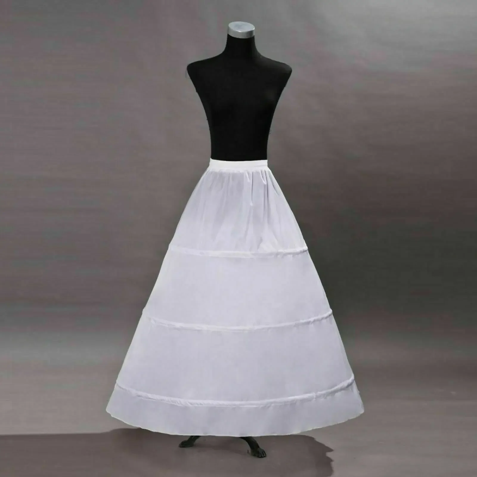 

Romantic New Design White 3 Hoops Crinoline Underskirt Petticoat Wedding Bridal Dress