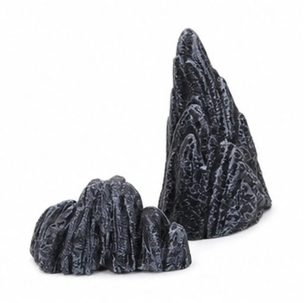 2Pcs Miniature Resin Rockery Simulated Mountain Desktop Micro Landscape Sculpture Office Indoor Rockery Stone Decoration