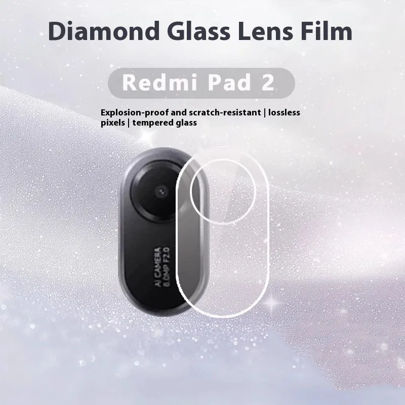 Redmi Pad 2 11インチ用強化ガラススクリーンプロテクター2枚とレンズ、Redmi Pad2用カメラプロテクター