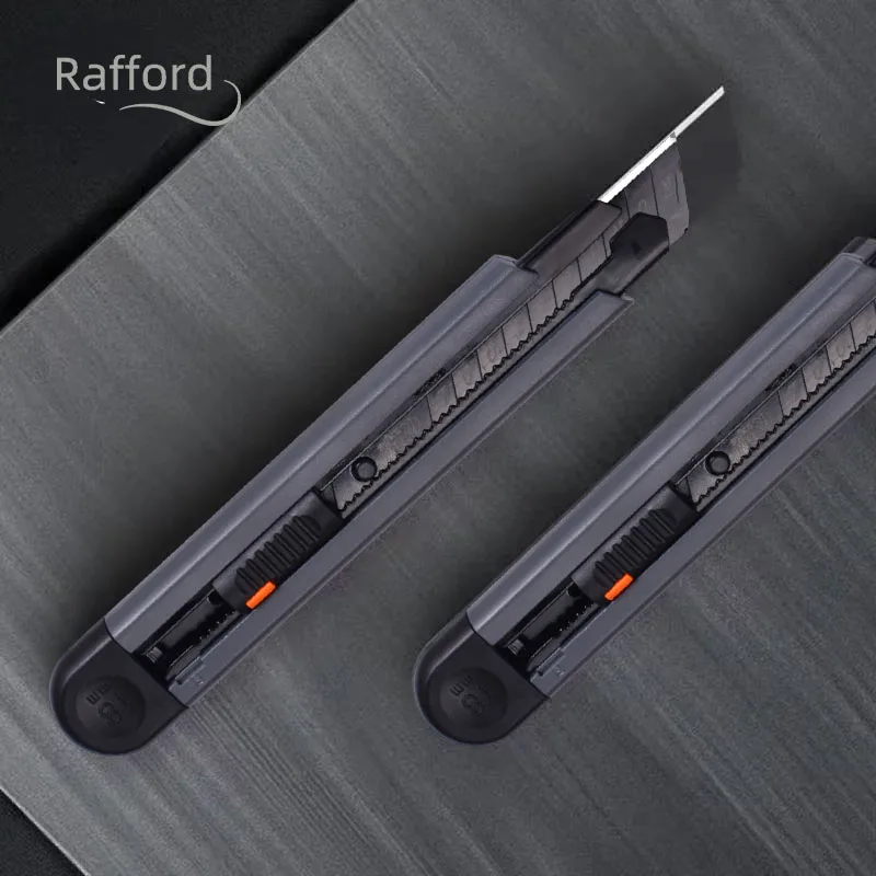 Rafford 0.79inch Stretch Utility Knife Paper Cutters Carbon Steel Blades Pocket Knife with Safety Lock Handicraft Tool Multifunc