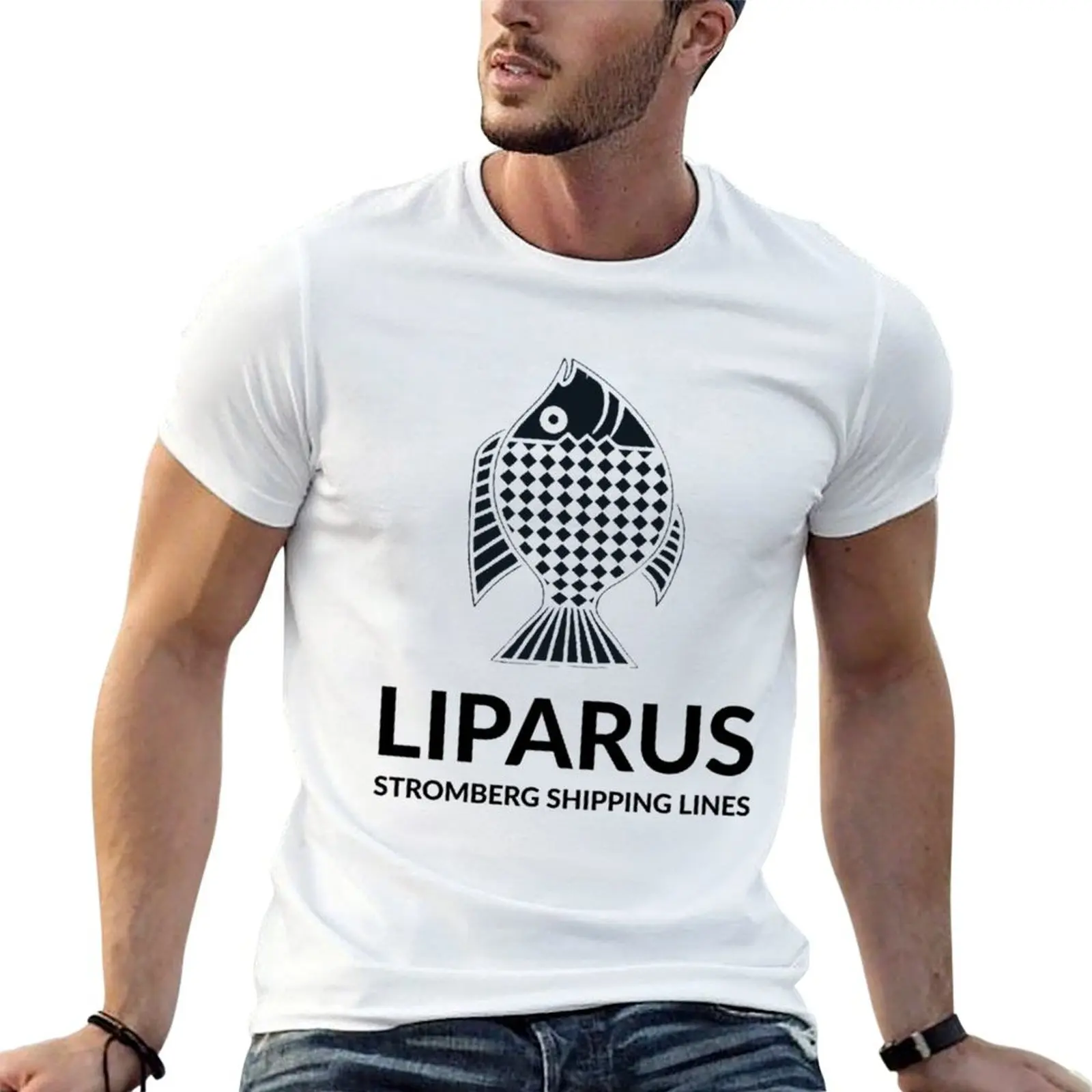 Camiseta Liparus Stromberg Shipping Lines, camiseta para hombre, camisetas estampadas de algodón pesado para hombre, camisetas divertidas para hombre