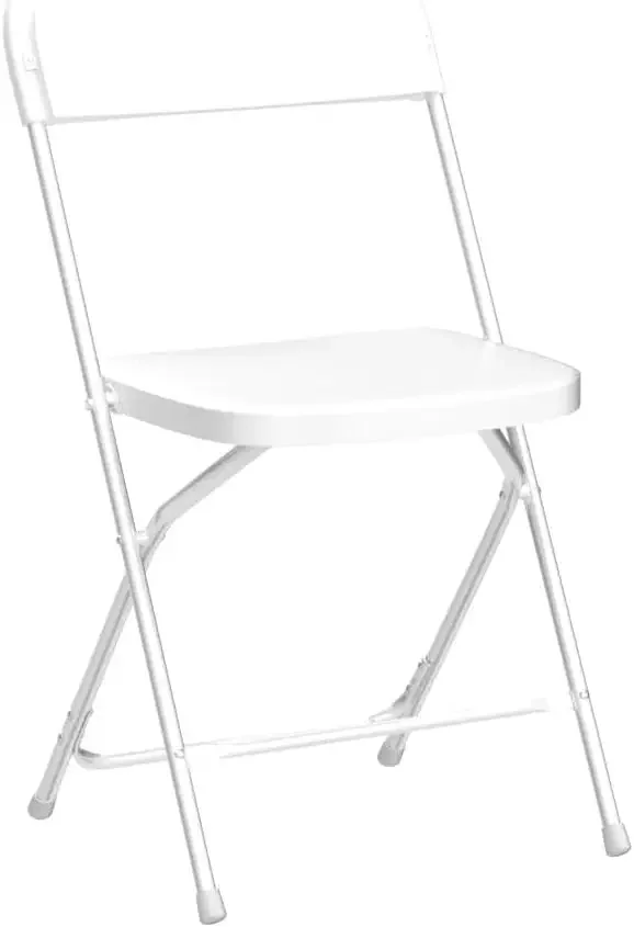 Chaises pliantes extérieures et intérieures en plastique, chaises pliantes, blanc, limite de poids 650lb, nouveau, paquet de 10