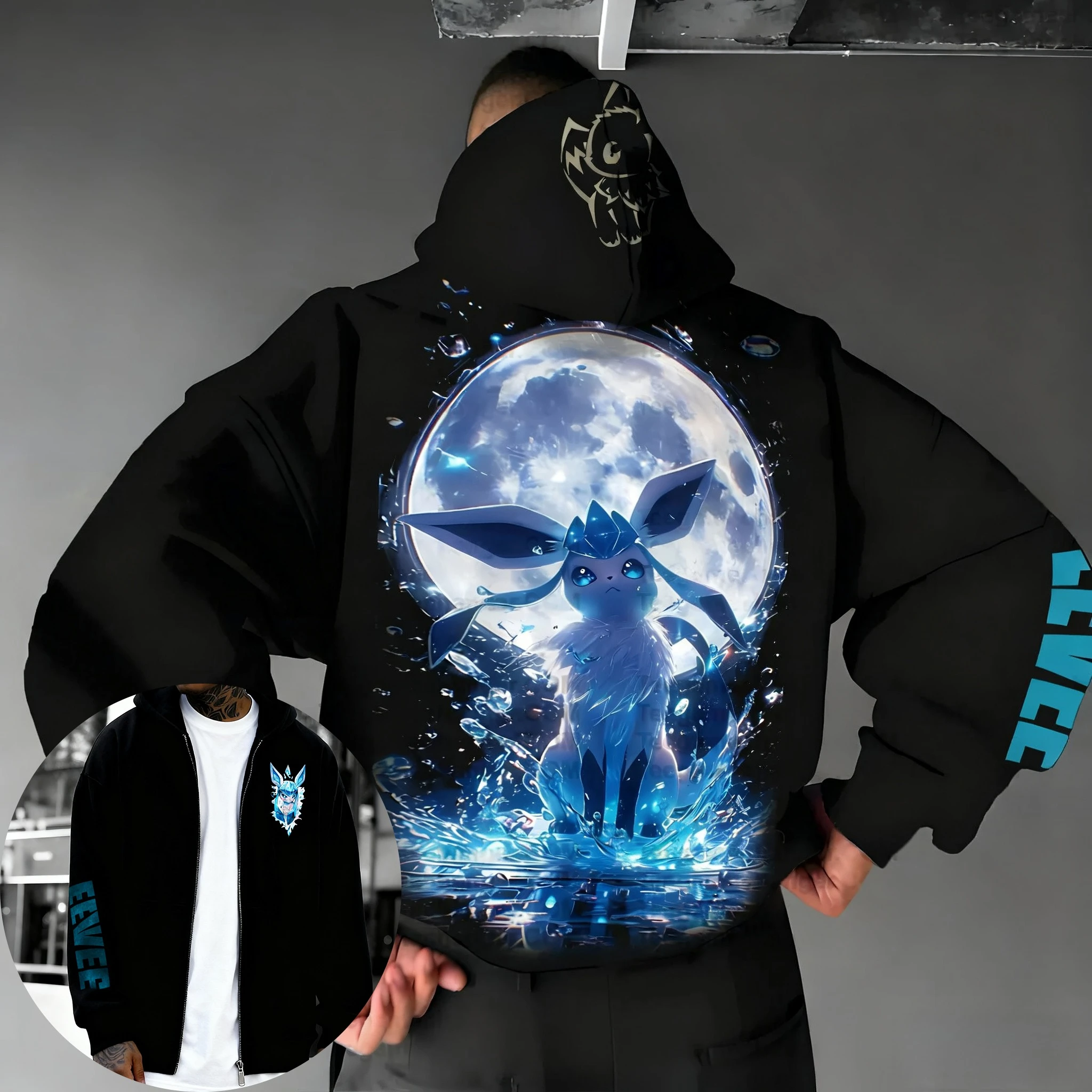 

Pokémon Anime Co Branded Zipper Hoodie 2025 Autumn/Winter Unisex New American Hip Hop Casual Loose Trendy Versatile Sweater Top