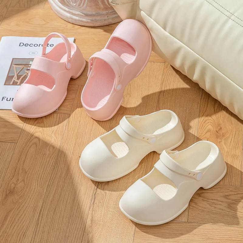 

Summer women's hole shoes fashion platform shoes new home non-slip bag head slippers outdoor beach sandals slippers