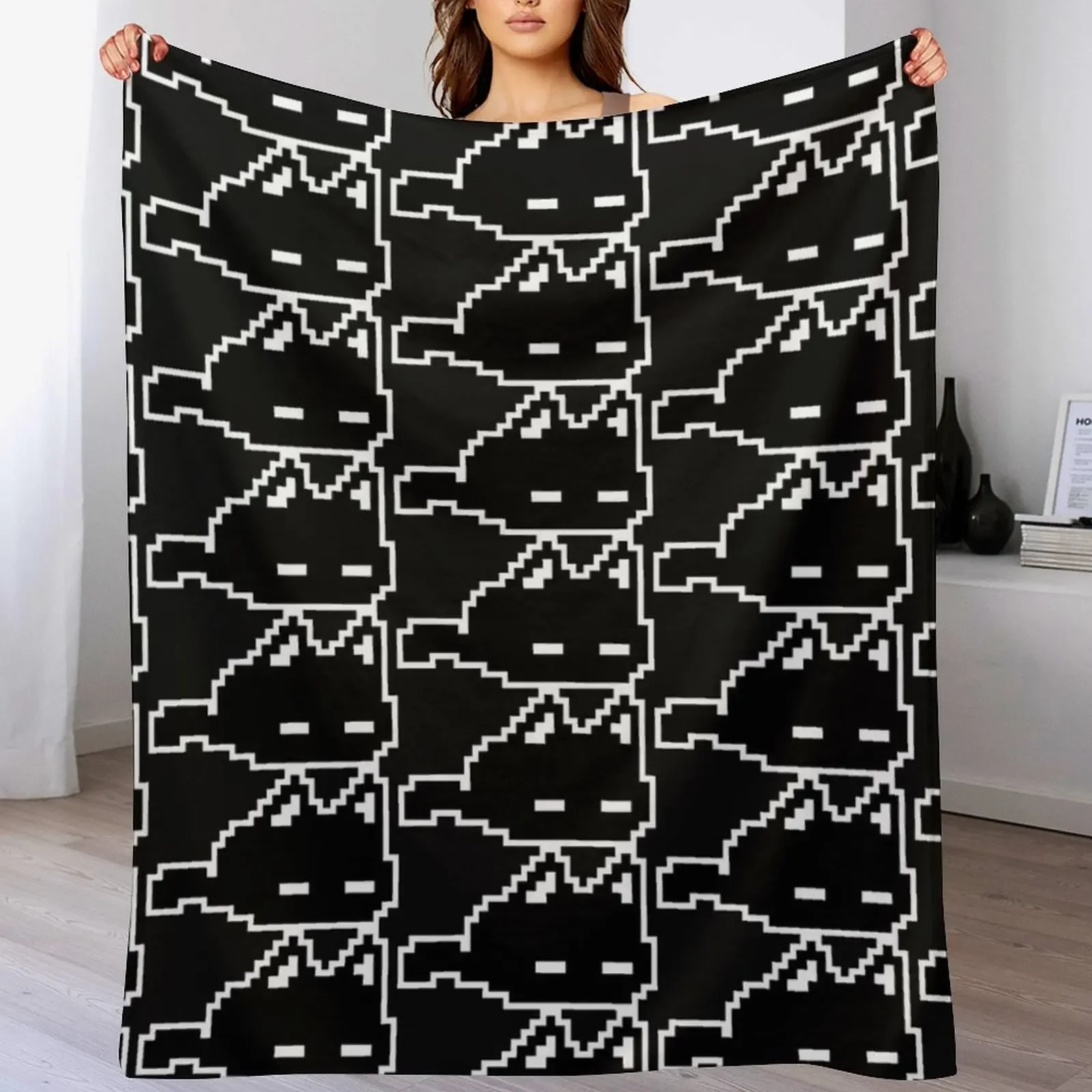 

Omori cat mewo Throw Blanket Cute Plaid Giant Sofa Comforter Beautifuls Blankets