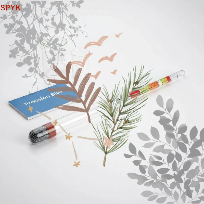 1Pcs 3 Scale Hydrometer For Wine Beer Cider Alcohol Testing Fitting With Home Brew