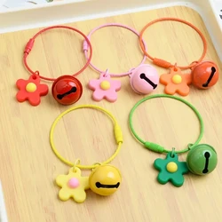 2-10pcs Metal Colored Keyring Wire Rope Keychain Rotating Key Chain With Bells Flower For Diy Jewelry Making Keyring Accessories