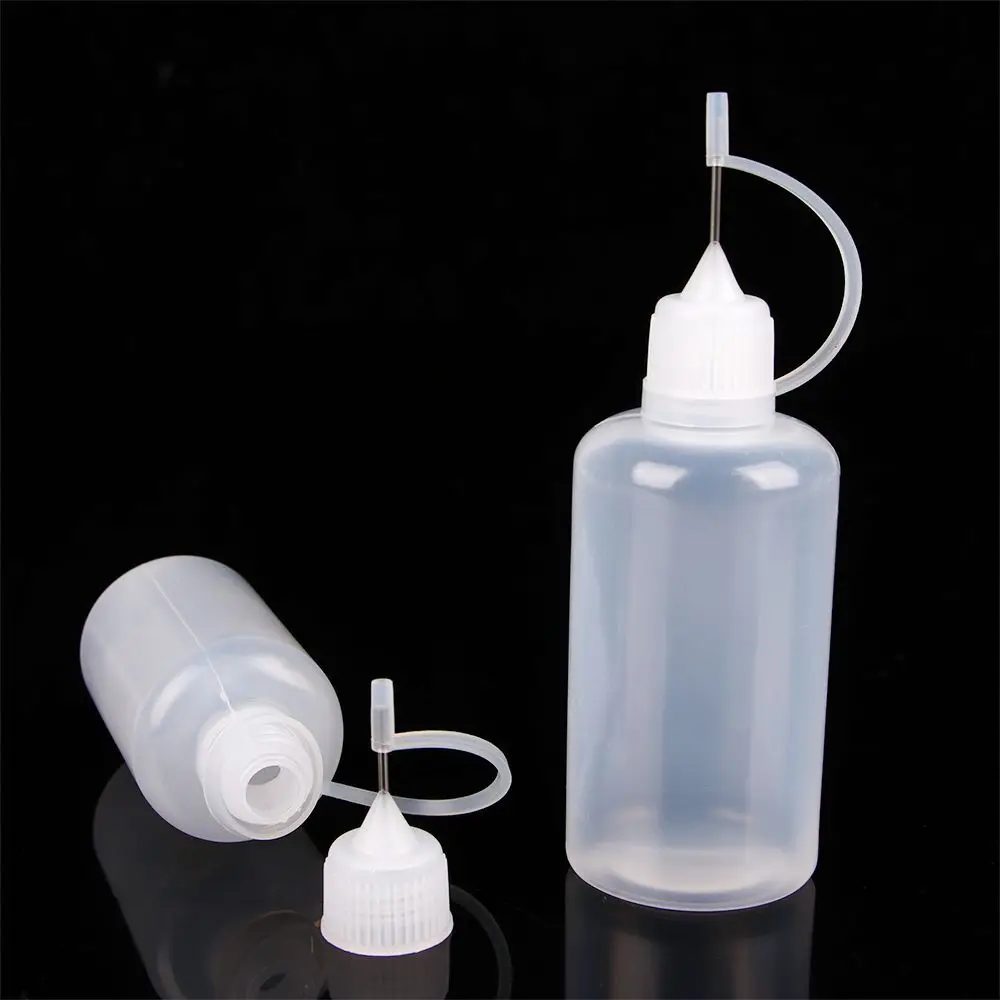 Portable Plastic Transparent Squeeze bottle Empty Dropper Bottles Refillable Bottle Needle Tip