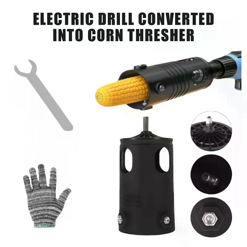 Corn Thresher Accessory Fully Automatic Corn Peeling Machine Head Small Electric Grain Planer Separator Portable