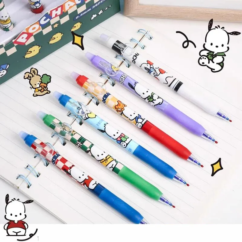 36pcs/lot Sanrio Pochacco Erasable Gel Pen Cute 0.5mm Blue Ink Neutral Pens Promotional Gift Office School Supply