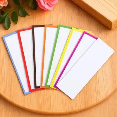 

54pcs Magnetic Name Tags Rewritable Labels For Home School Office Kitchen Use Blank Label Magnets Folder Label Organizer