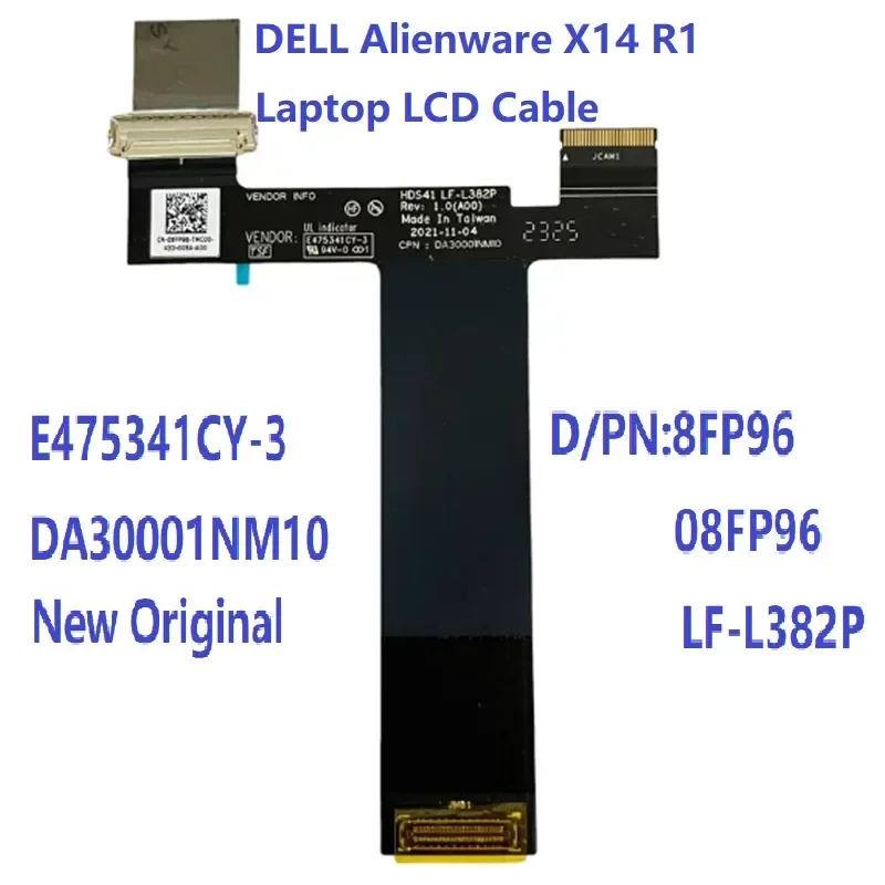 DELLAlienware X14 R1 Lcd screen cable HDS41 LF-L382P 08FP96T improved cable