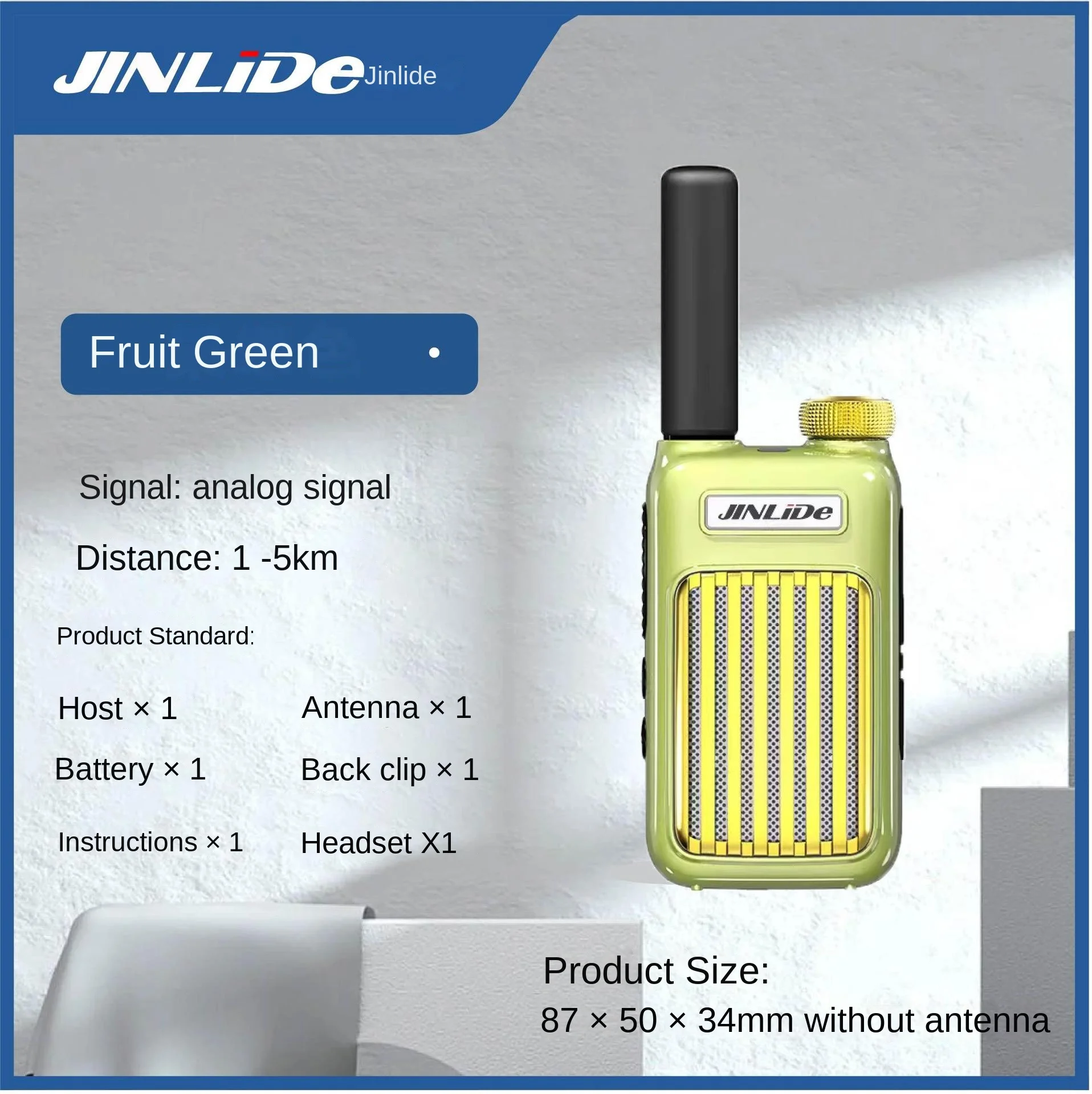 JINLIDE-walkie-talkie G58 de alta potencia, minidispositivo inalámbrico para exteriores, Hotel, restaurante, niños, una tecla a la frecuencia