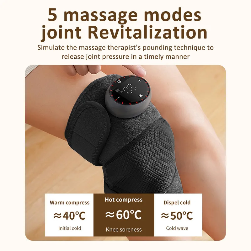 Knee Protection Massager Hot Compress Joint Protection Shoulder Vibration Pressed Massage Pad Pain Relief Muscle Relaxation