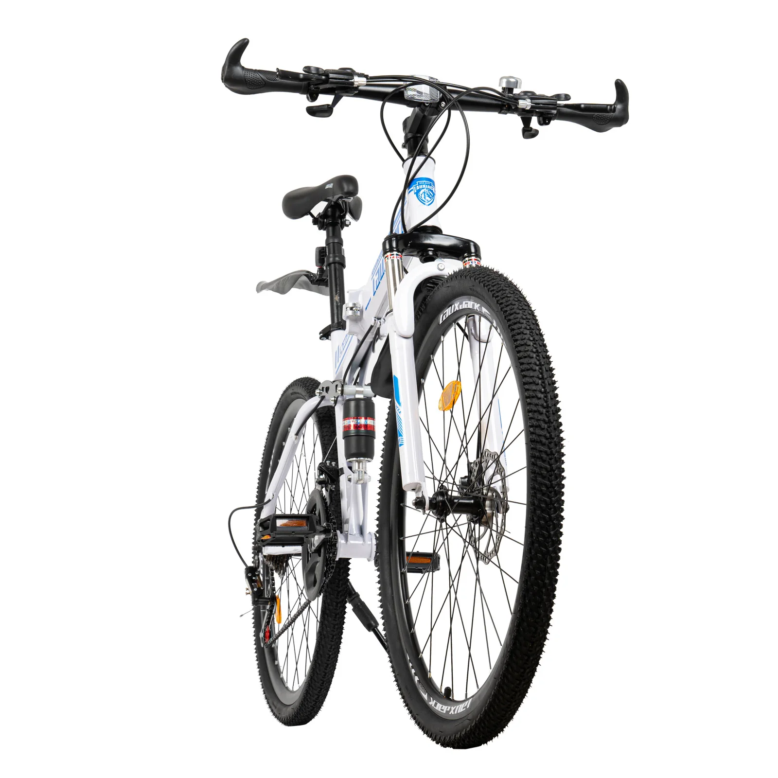 26" Mountain Folding Bike Adult Bicycle with 21-speed Gears for Traveling Outdoor Riding